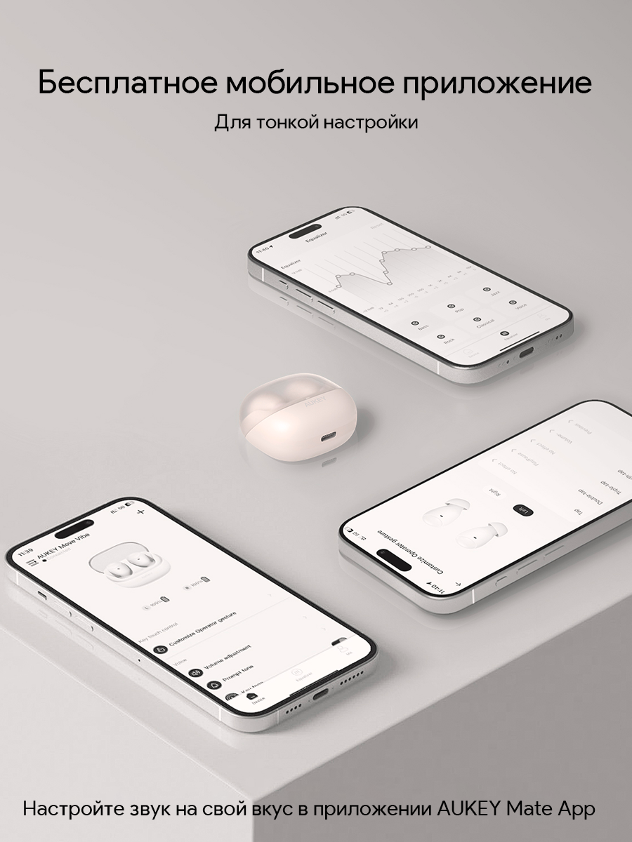 Беспроводные наушники EP-M3А Move Vibe True Wireless белые