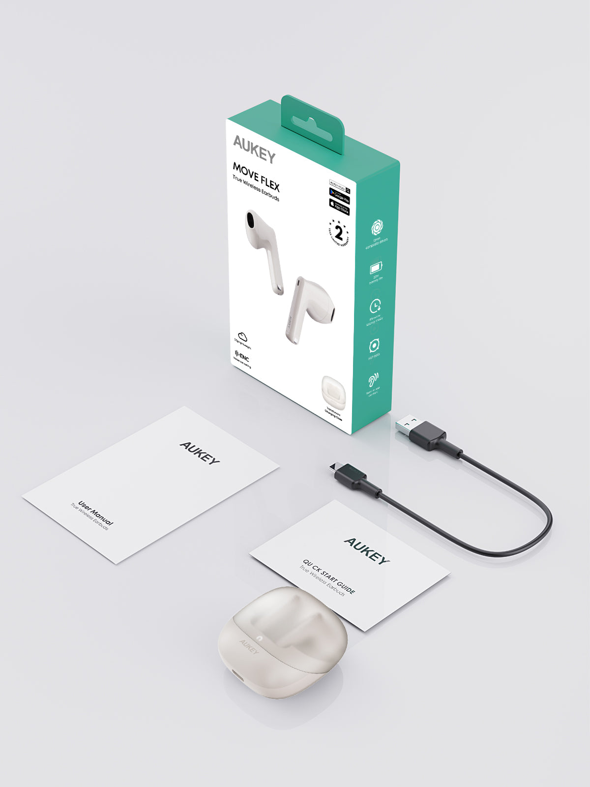 Беспроводные наушники EP-M4 Move Vibe True Wireless белые