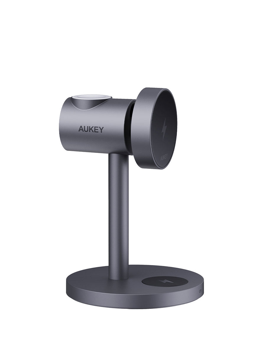 Беспроводное зарядное устройство Aukey MagFusion 3-in-1 Qi2 LC-MC311