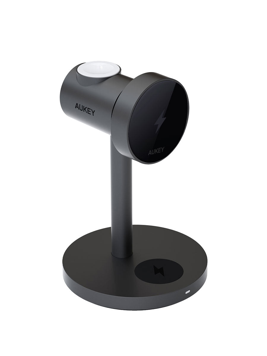 Беспроводное зарядное устройство Aukey MagFusion 3-in-1 Qi2 LC-MC311