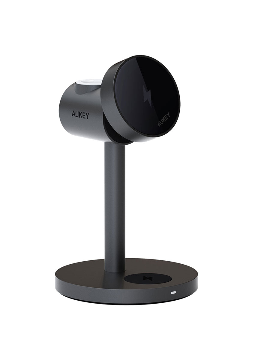 Беспроводное зарядное устройство Aukey MagFusion 3-in-1 Qi2 LC-MC311