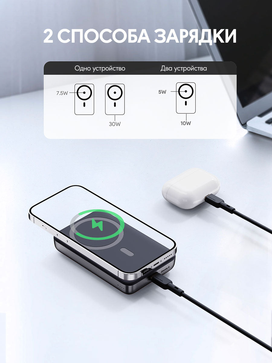 Внешний аккумулятор Aukey PB-MS02 30W MagSafe 10000 мАч