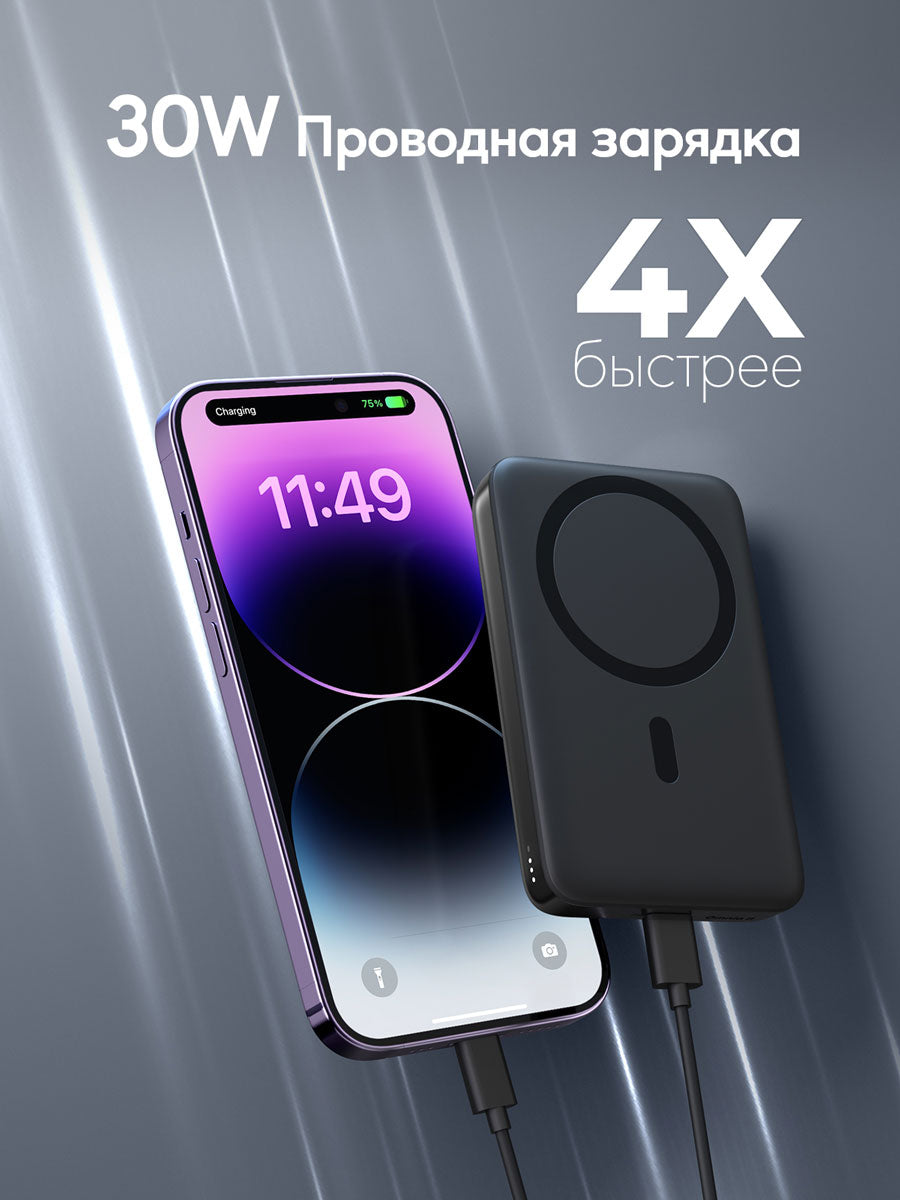 Внешний аккумулятор Aukey PB-MS02 30W MagSafe 10000 мАч