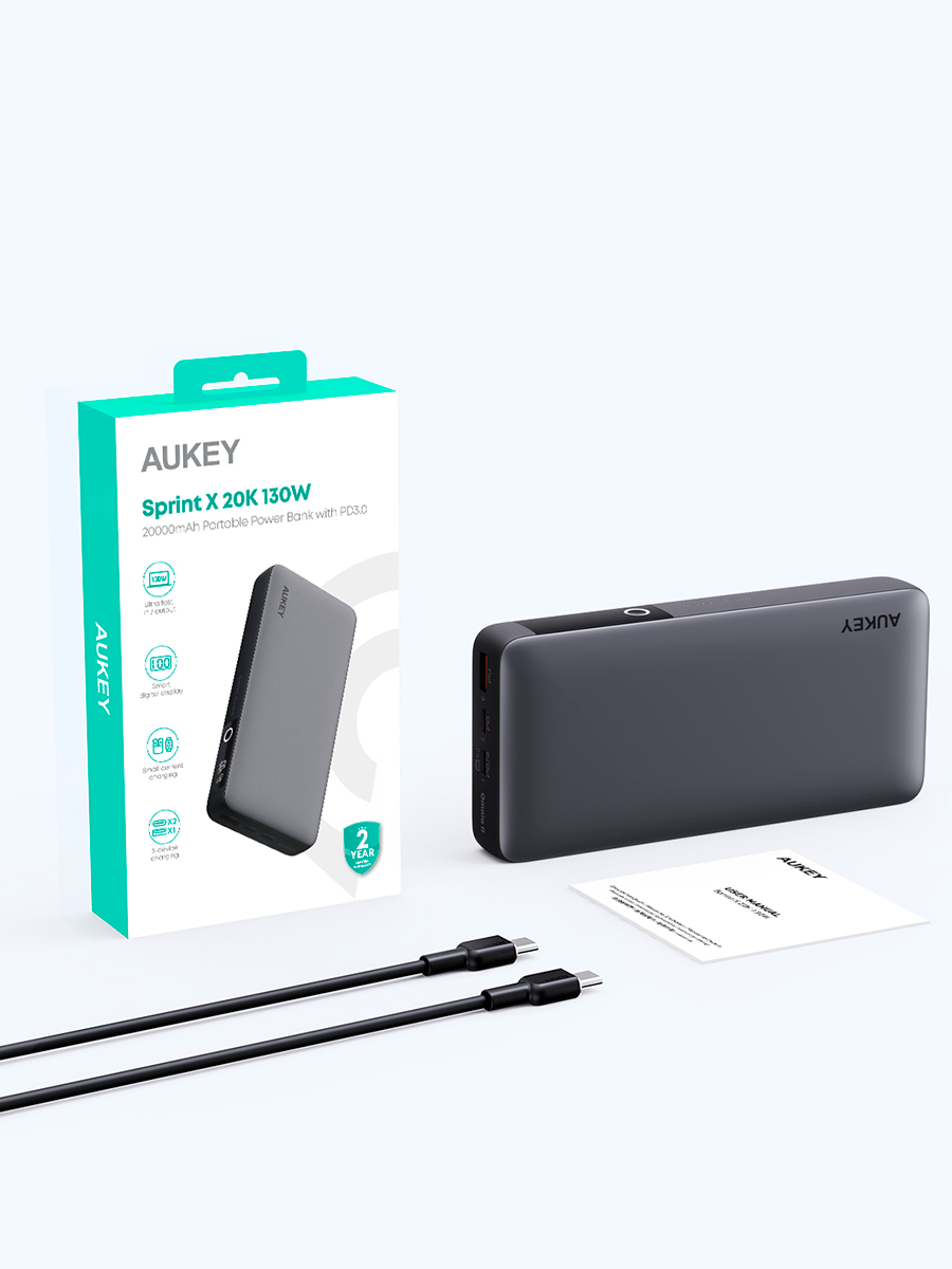 Внешний аккумулятор Aukey Sprint X 20K 130W PD3.0 PB-Y43P 20000мАч