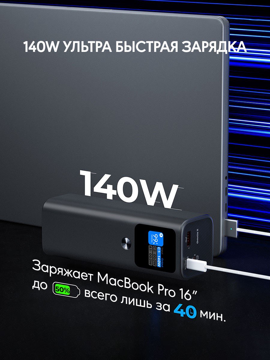 Внешний аккумулятор Aukey Sprint X 27.6K 140W PB-Y45 27600 мАч