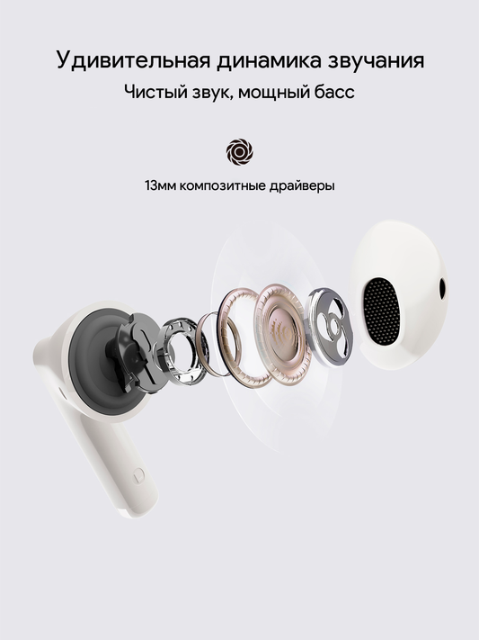 Беспроводные наушники EP-M4 Move Vibe True Wireless белые