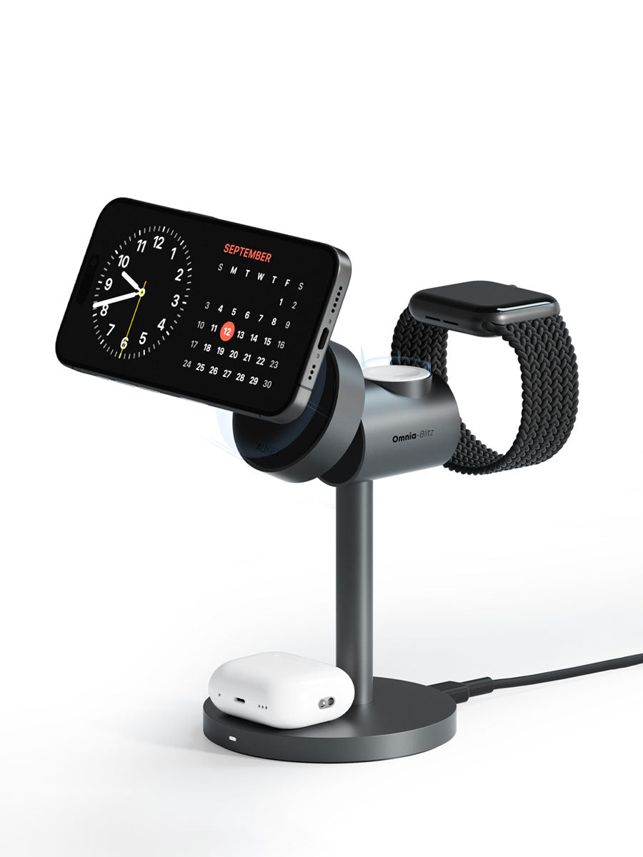 Aukey MagFusion 3-in-1 Qi2 сымсыз зарядтағыш LC-MC311