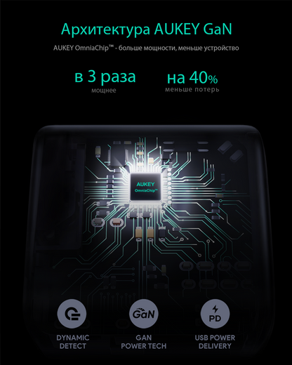 Адаптер питания Aukey PA-B4 65W